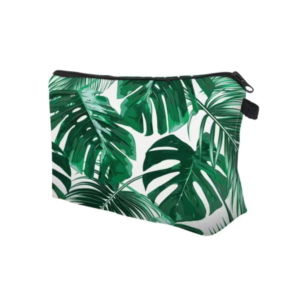 Womens NEW Green Palm Leaf Cosmetic Bag/Tarot Clutch/Mini Purse, OS - Picture 6 of 7